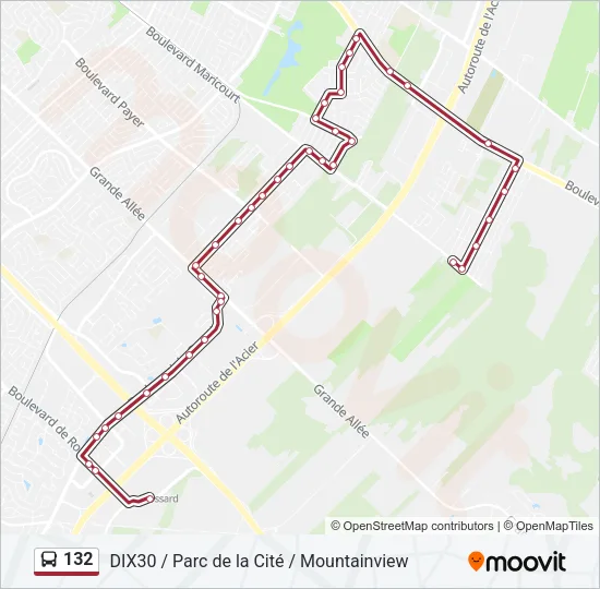 132 Bus Line Map
