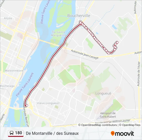 180 Bus Line Map