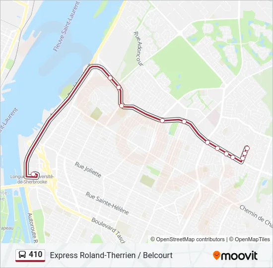410 Bus Line Map