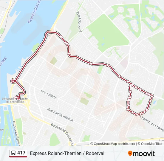 417 Bus Line Map