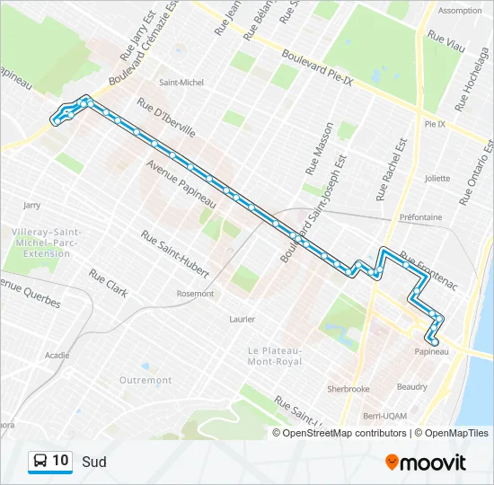 10 Bus Line Map