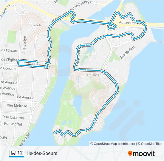 12 Bus Line Map
