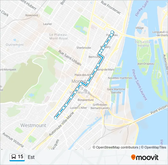 15 Bus Line Map