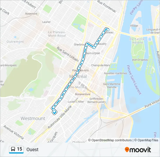 15 Bus Line Map