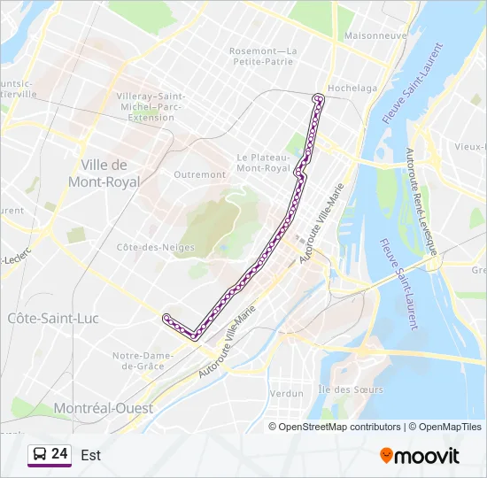 24 Bus Line Map