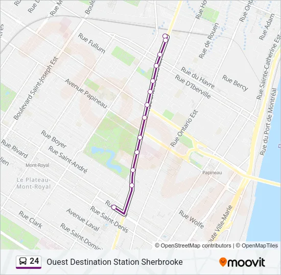 24 Bus Line Map