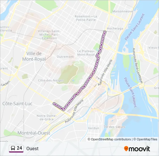 24 Bus Line Map