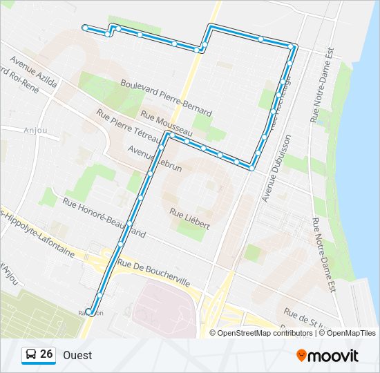 26 Bus Line Map