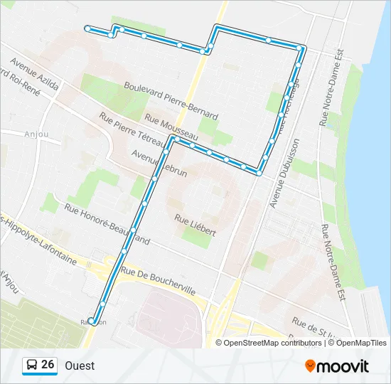 26 Bus Line Map