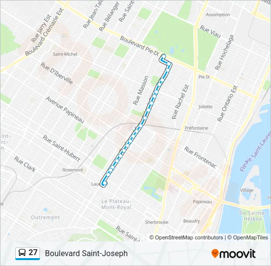 27 Bus Line Map
