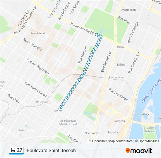 27 bus Line Map