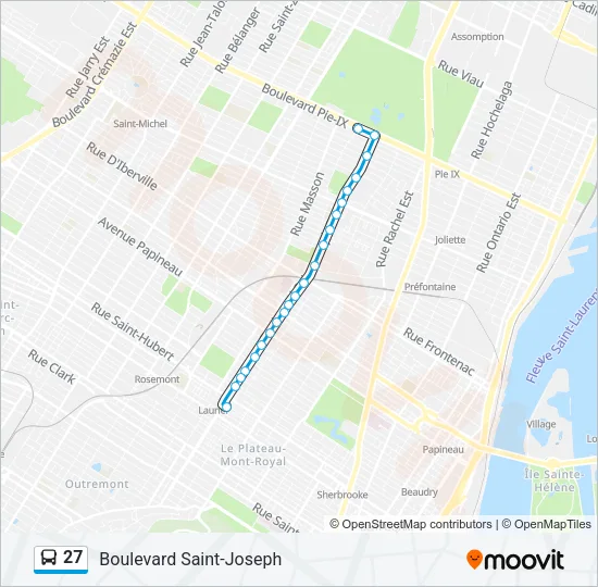 27 Bus Line Map