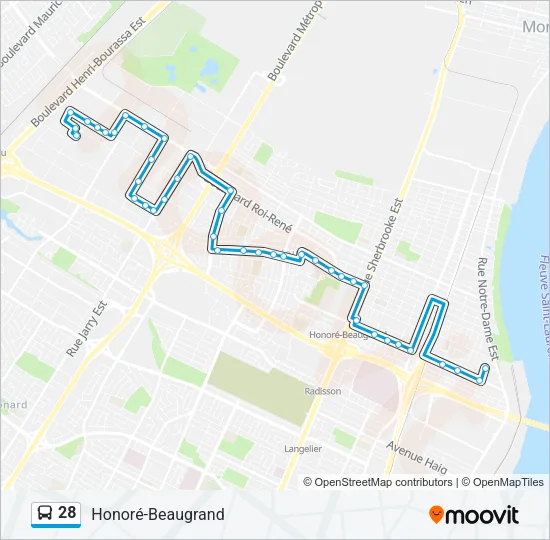 28 Bus Line Map