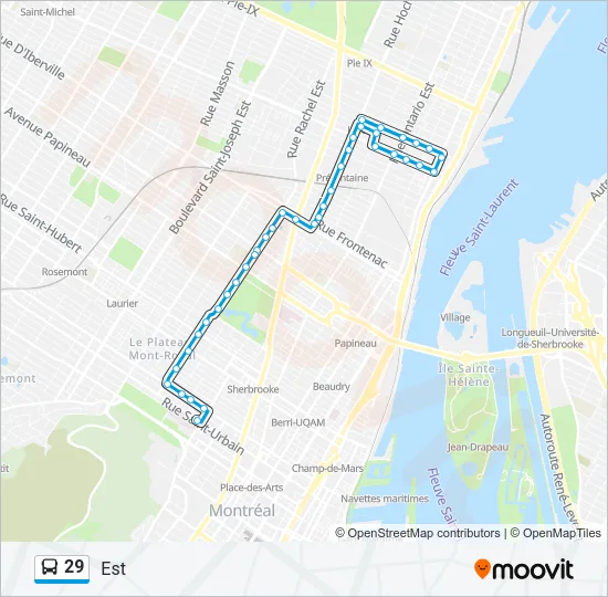 29 Bus Line Map