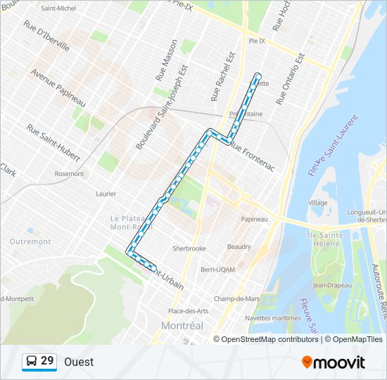 29 Bus Line Map