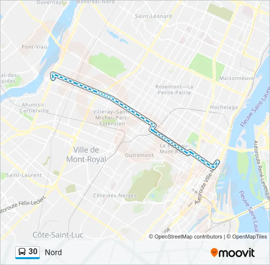 30 Bus Line Map