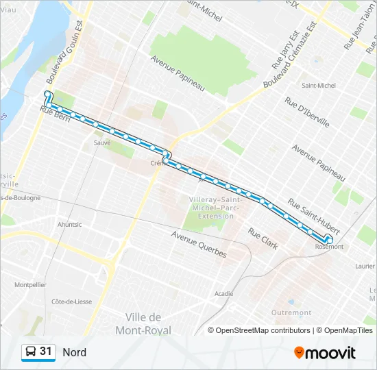 31 Bus Line Map