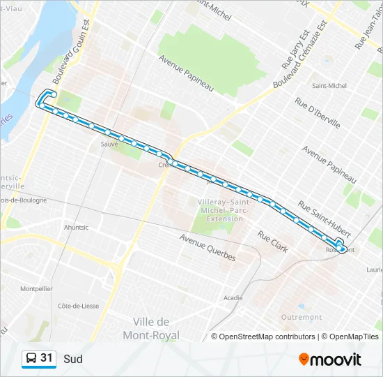 31 Bus Line Map