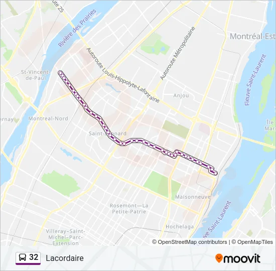 32 Bus Line Map