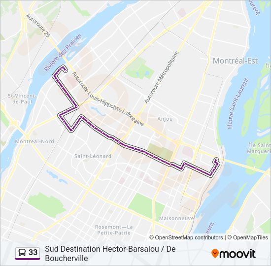 33 Bus Line Map