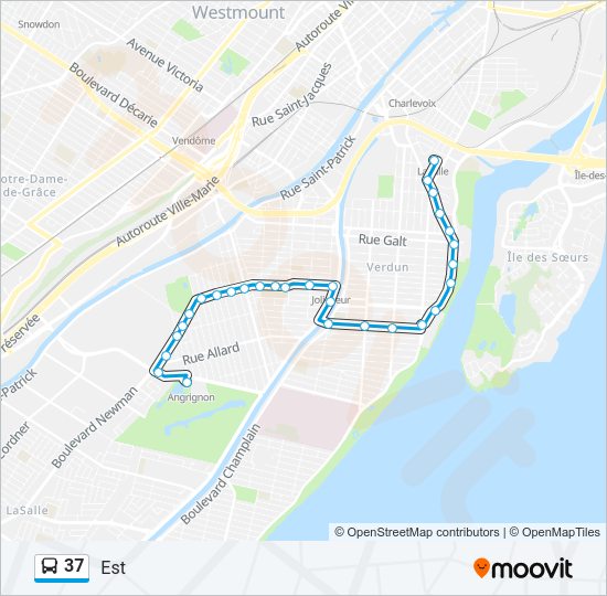 37 Bus Line Map