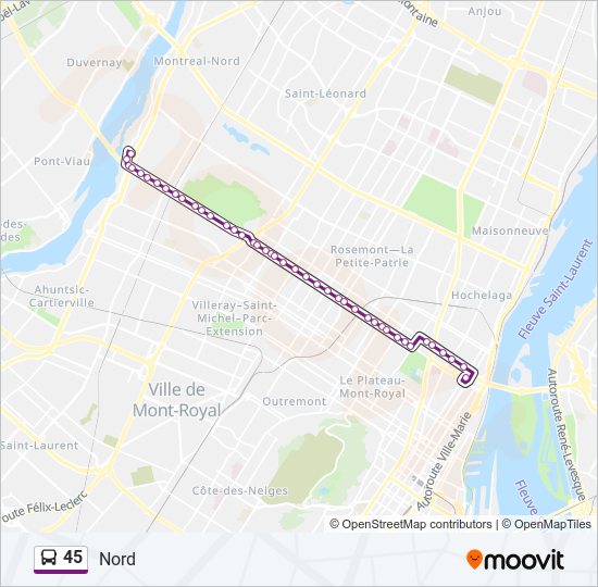 45 Itinéraire: Horaires, Arrêts & Plan - 45-N (Mis À Jour)