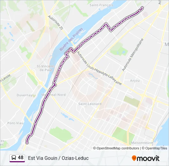 48 Bus Line Map