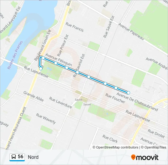 56 Bus Line Map