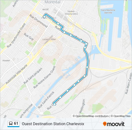 61 Bus Line Map