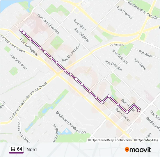 64 Bus Line Map