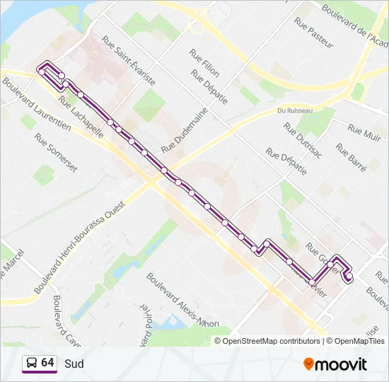 64 Bus Line Map
