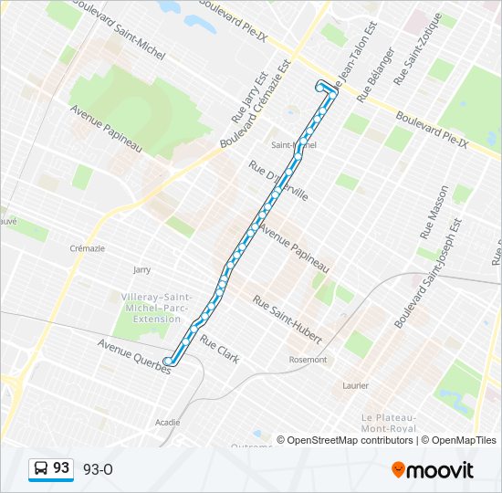 93 Route: Schedules, Stops & Maps - 93-O (Updated)