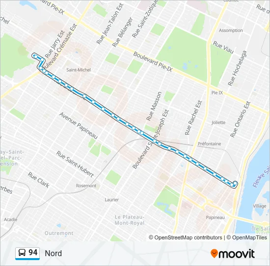 94 Bus Line Map