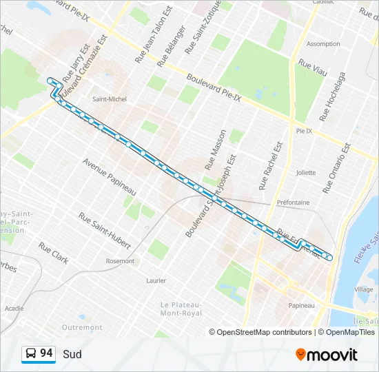 94 Bus Line Map