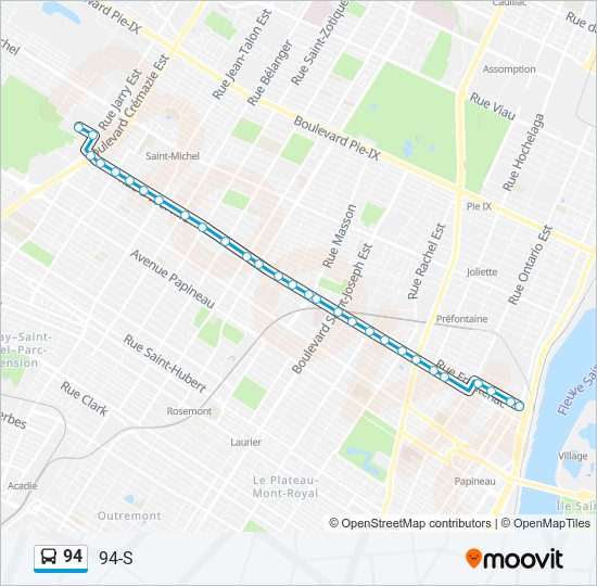 94 Route: Schedules, Stops & Maps - Sud (Updated)
