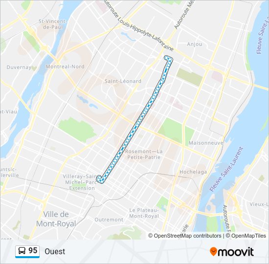 95 Bus Line Map