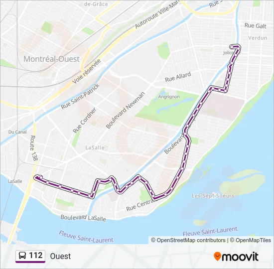 112 Bus Line Map