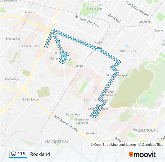 119 Bus Line Map