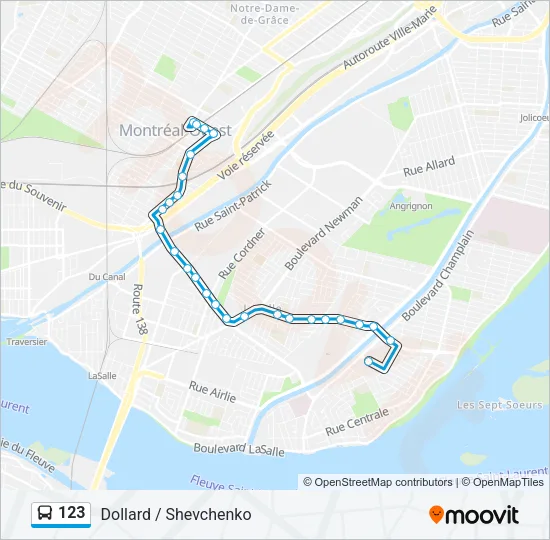 123 Bus Line Map