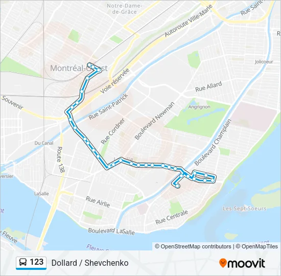 123 Bus Line Map