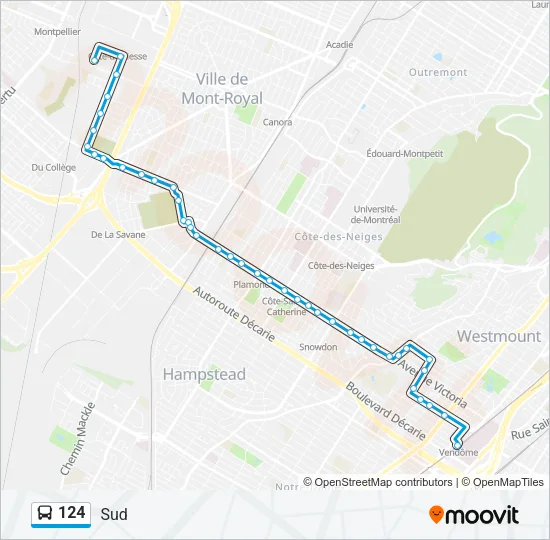 124 Bus Line Map