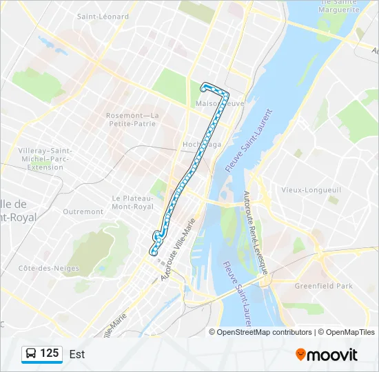 125 Bus Line Map
