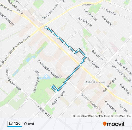 126 Bus Line Map