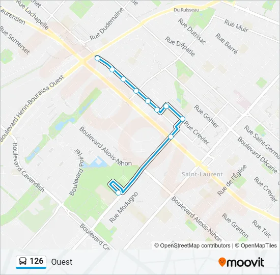 126 Bus Line Map