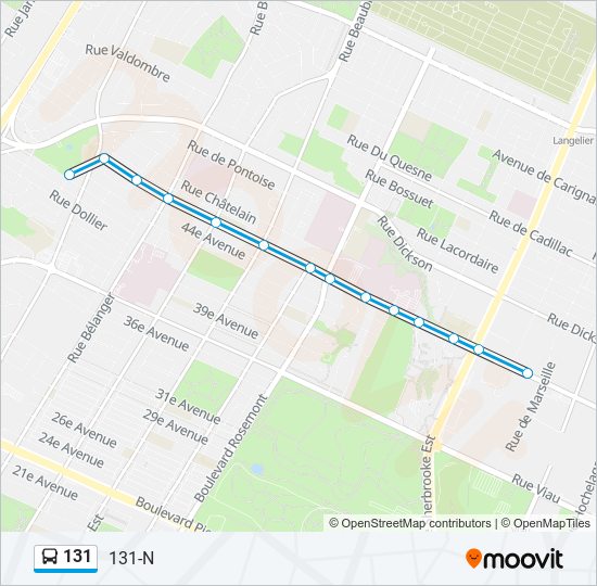 131 bus Line Map