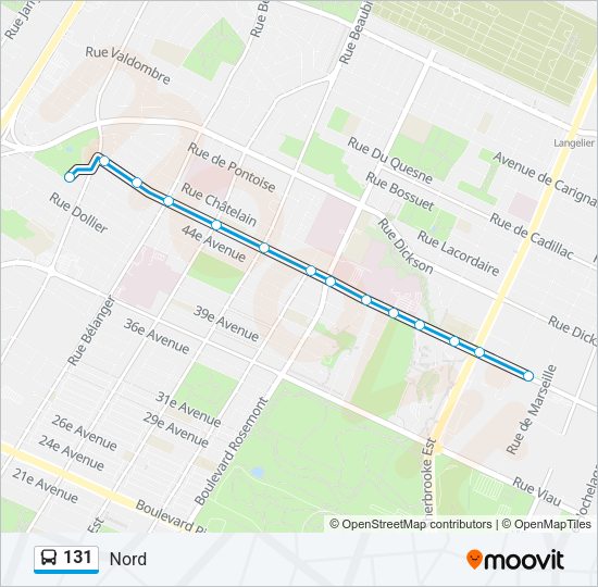 131 Bus Line Map