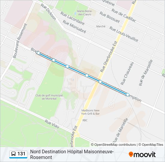 131 Bus Line Map