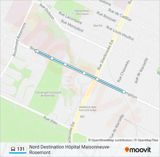 131 Bus Line Map
