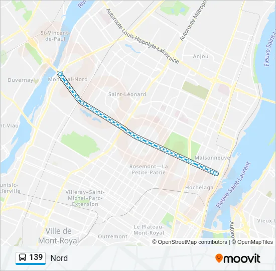 139 Bus Line Map