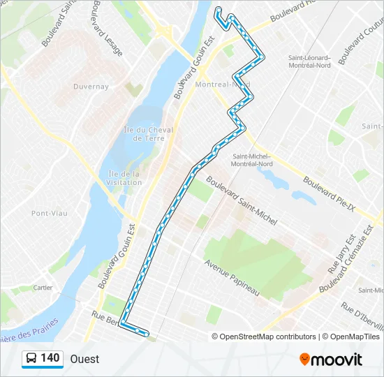 140 Bus Line Map